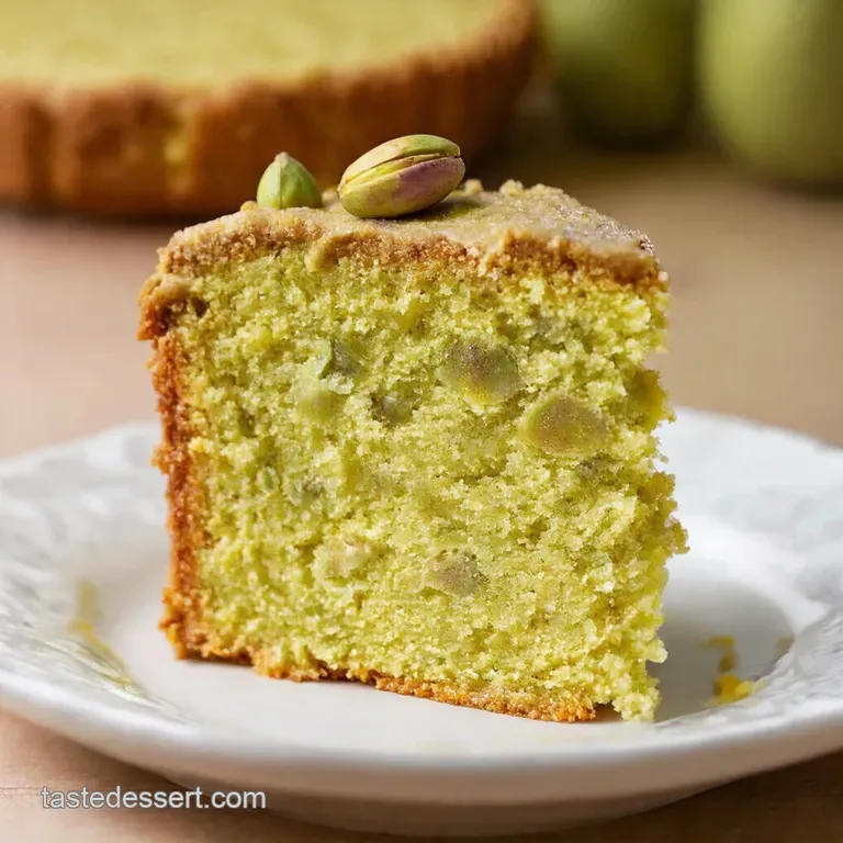 Pistachio Perfection A Moist and Nutty Cake presentation