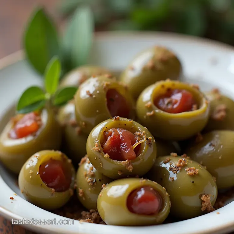 The Sicilian Kiss Savoury Herb Prosciutto Stuffed Olives