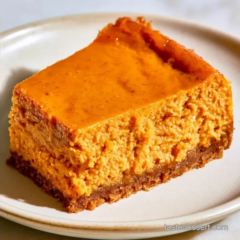 Pumpkin Cheesecake Squares with Gingersnap Crust