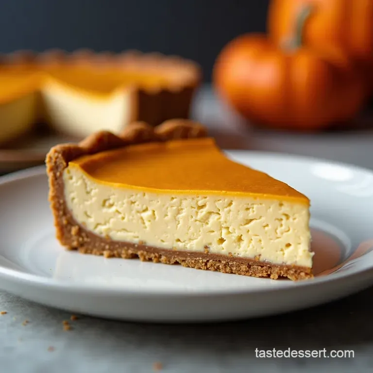 Pumpkin Cheesecake Tart with Gingersnap Crust