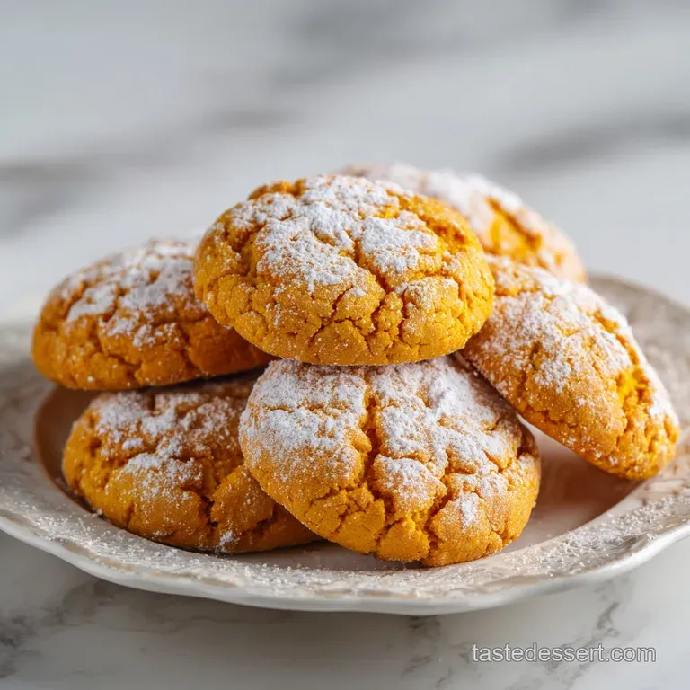 Pumpkin Crinkle Cookies: Soft and Pillowy