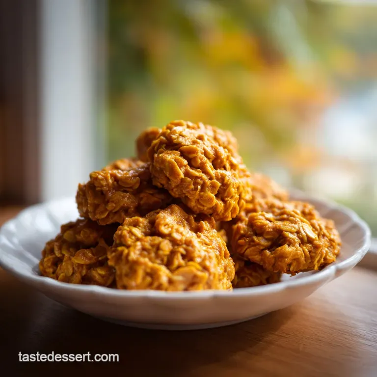 Pumpkin No Bake Cookies: Fudgy and Spiced