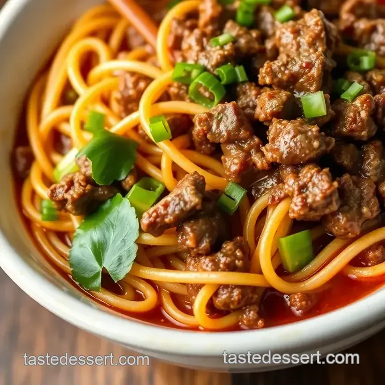 Quick Beef Ramen Noodles in 25 Minutes presentation