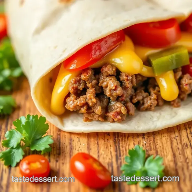 Quick Big Mac Wraps with Tasty Sauce presentation