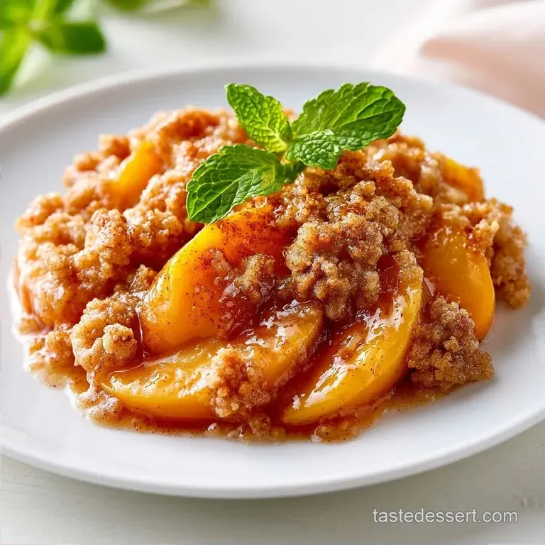 Quick Peach Crisp Recipe with Fresh Peaches