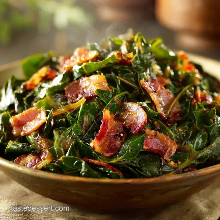 Sauteed Collard Greens with Bacon: the Quick Weeknight Recipe presentation