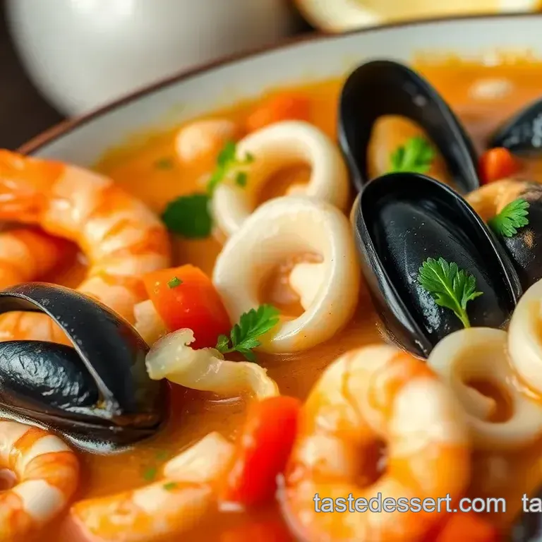 Quick Seafood Soup with Fresh Ingredients