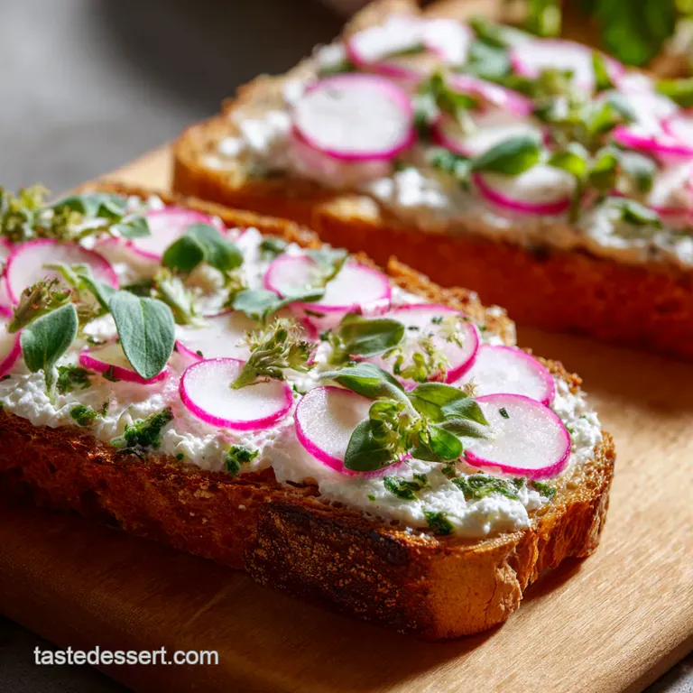Radish Herb Tartines with LemonRicotta