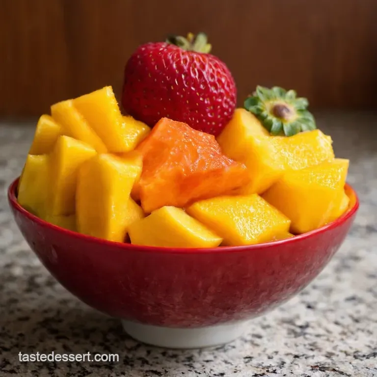Rainbow Riot Fruit Bowl a Symphony of Freshness presentation