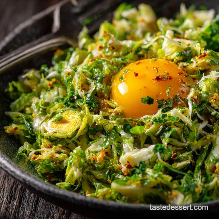 Raw Brussels Sprout Salad with Grated Egg the Shredded Sprout Revelation presentation