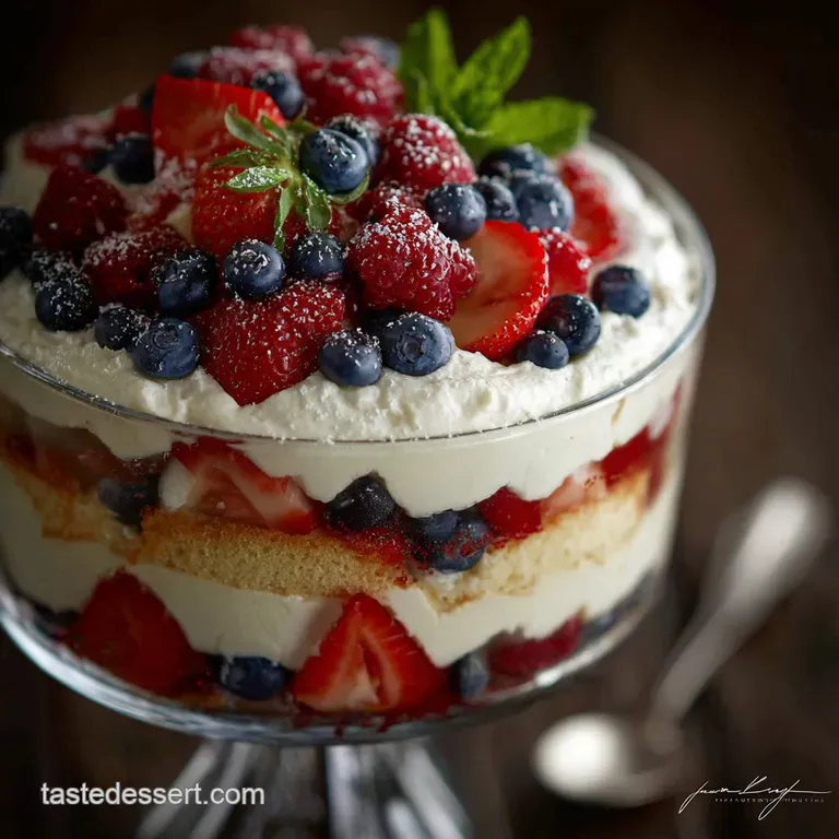 The Regal Berry Trifle a Red White and Blue Spectacular presentation