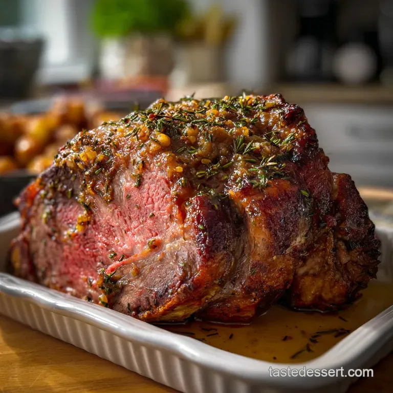Rib Roast: Reverse-Seared Garlic Herb Perfection