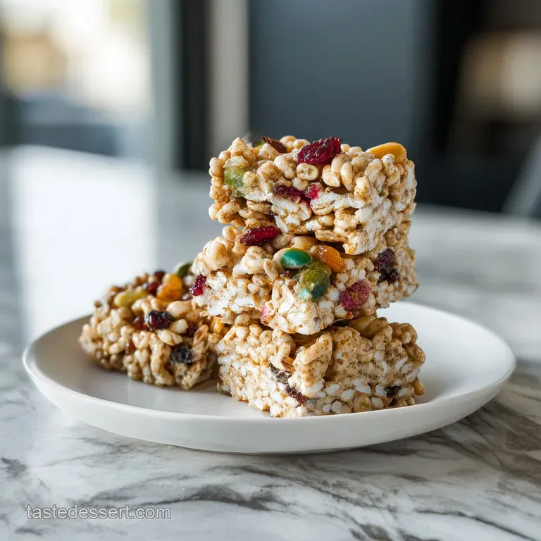 Chewy Rice Krispies Trail Mix Bars
