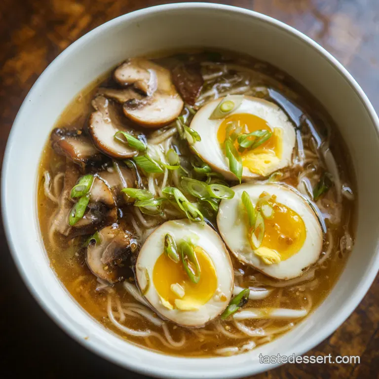 Rich Creamy Homemade Tonkotsu Ramen Broth presentation