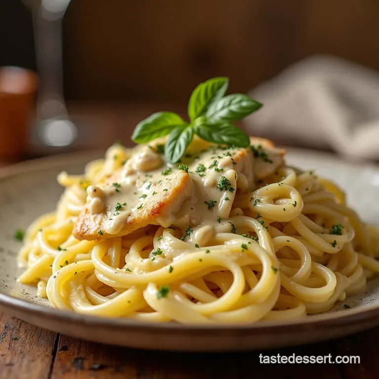 Properly Peasantproof the Ultimate Rich Silky Chicken Alfredo presentation