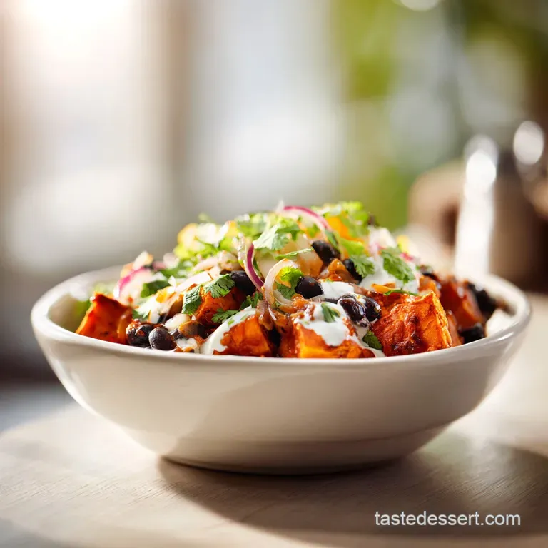 Roasted Sweet Potato Black Bean Taco Bowl