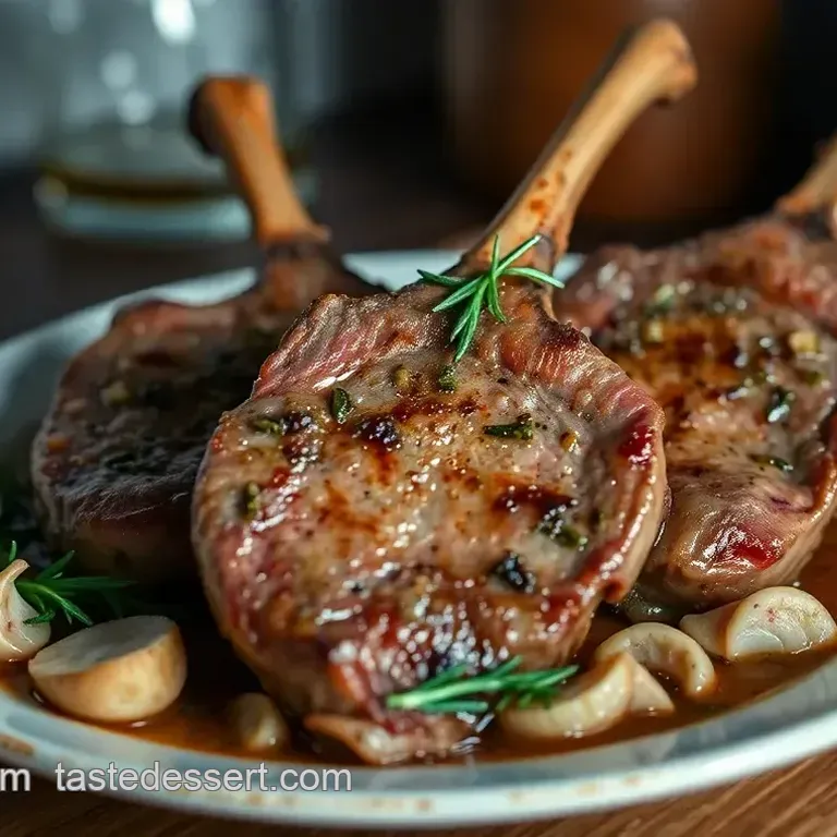 Rosemary-Garlic Butter Basted Lamb Chops