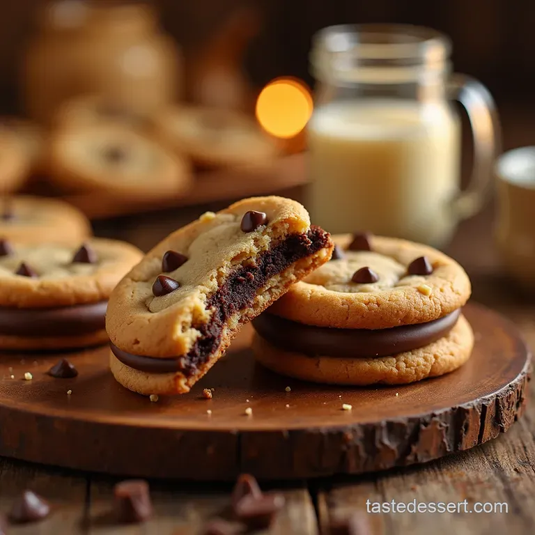 The Doubledecker Delight Ultimate Salted Caramel Dark Chocolate Chunk Cookies presentation