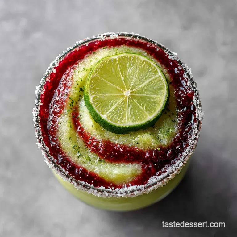 Sangria Swirled Frozen Margarita: Velvety and Tangy