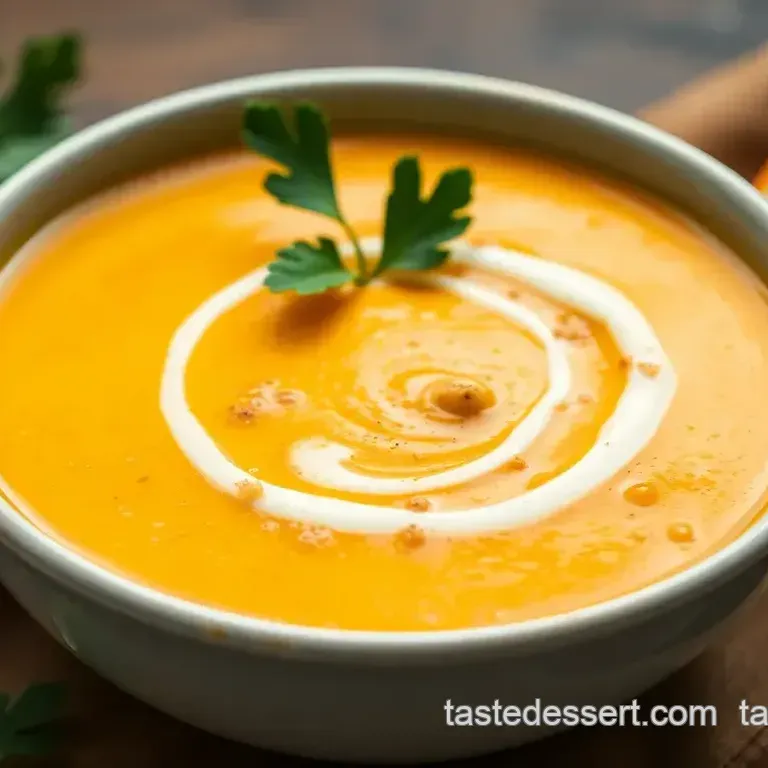 Sautéed Pumpkin Soup with Creamy Coconut Bliss