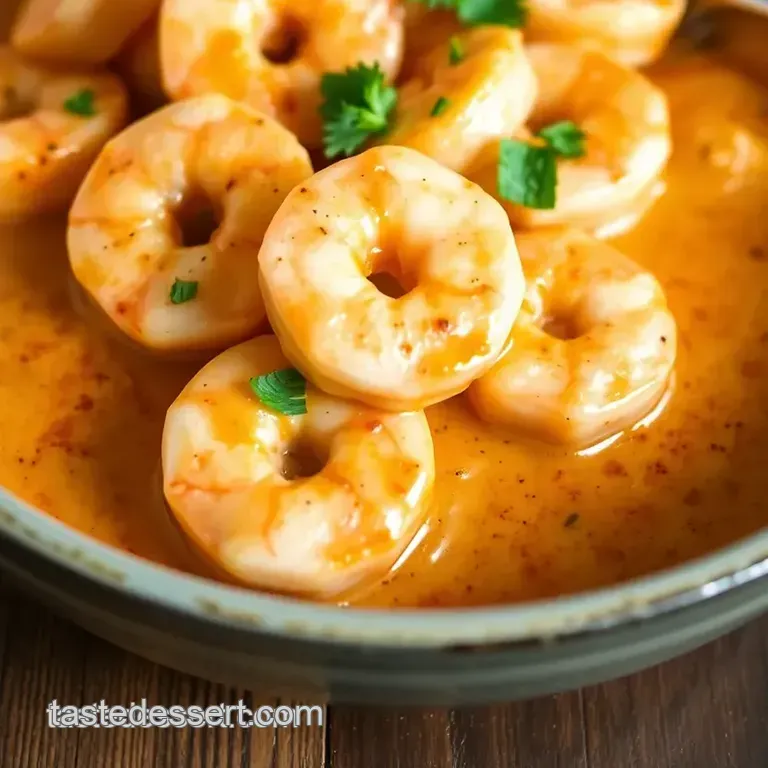 Sautéed Shrimp in Creamy Cajun Sauce presentation