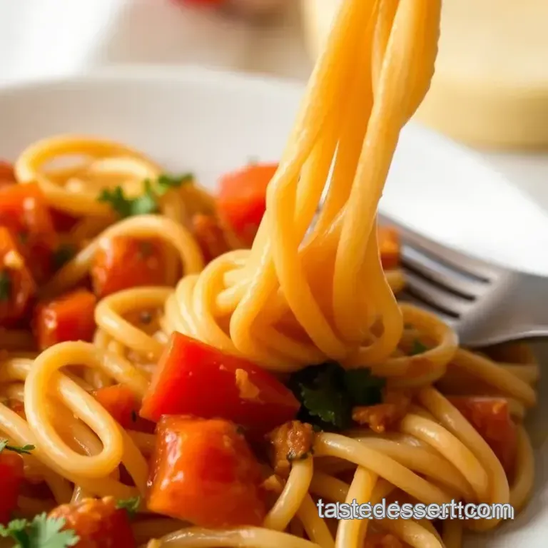 Saut&eacute;ed Whole Wheat Pasta with Cozy Flavor presentation