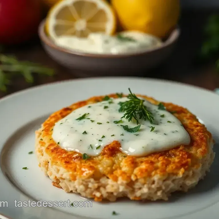 Savory Canned Salmon Cakes with Lemon Dill Sauce