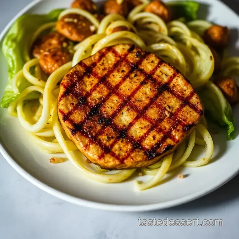 Savory Grilled Cabbage Steaks with Aromatic Herb Oil presentation