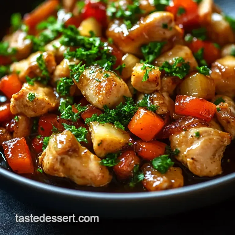 Sherry-Kissed Chicken with Rosemary &amp Garlic presentation