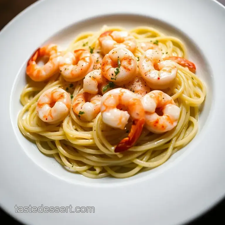 Shrimp Carbonara: a Seafood Twist on a Classic presentation
