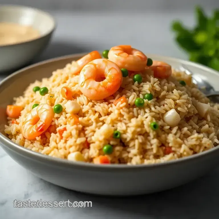 Shrimp Fried Rice: a Sizzling Seafood Delight presentation