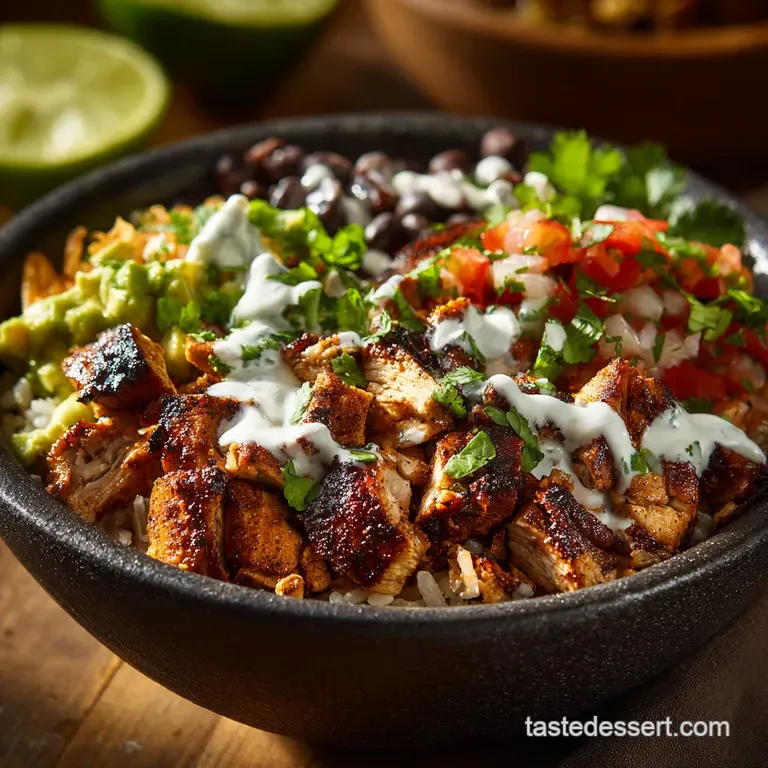 Chipotle Bowl the Signature Smoky Chicken Power Bowl Recipe presentation