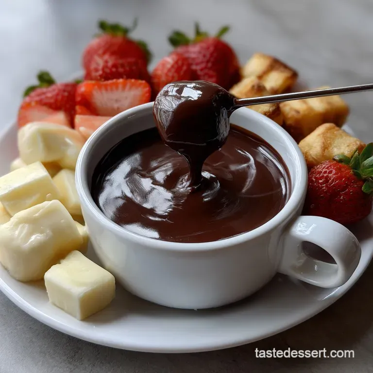 Chocolate Fondue: Silky Smooth Foolproof Dessert presentation