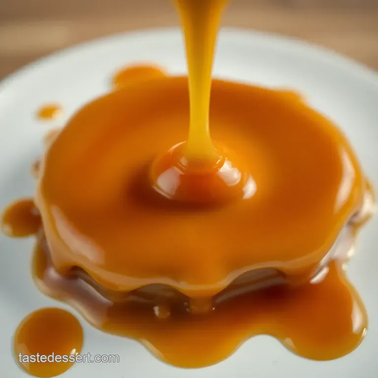 Silky Smooth Salted Caramel Sauce presentation