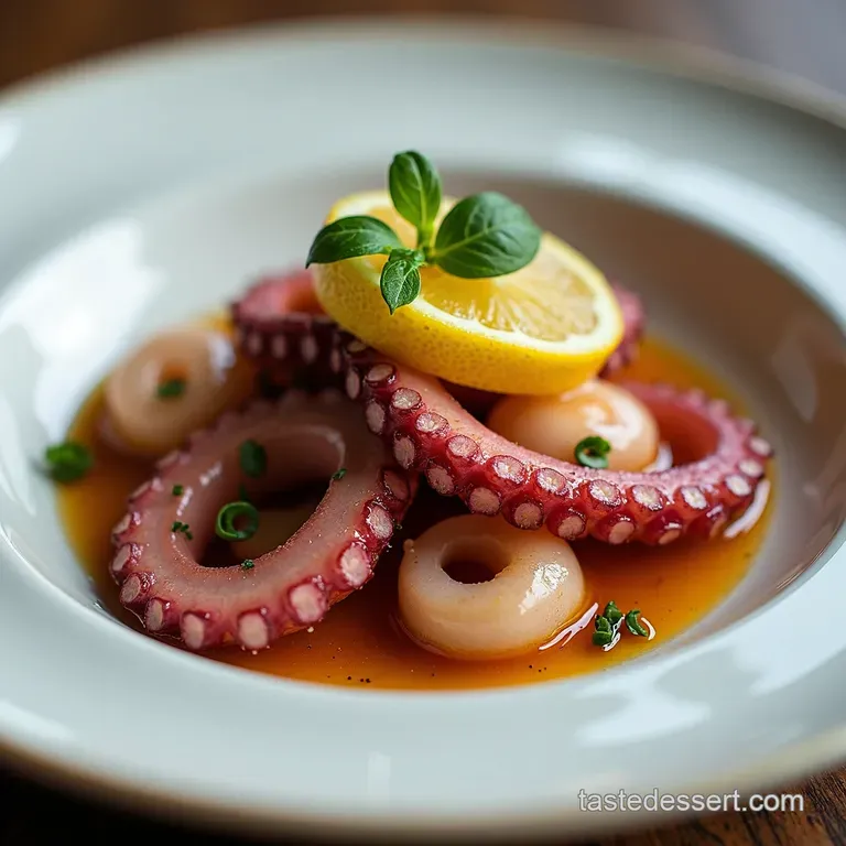Silky Sous Vide Octopus with Charred Lemon Chili Flakes