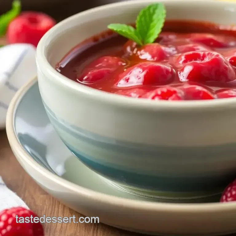 Simmered Raspberry Chipotle Sauce Delight presentation