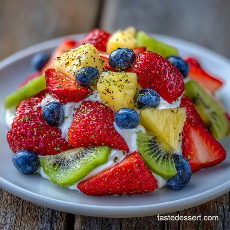 Simple Fruit Dessert Board: Fresh and Creamy