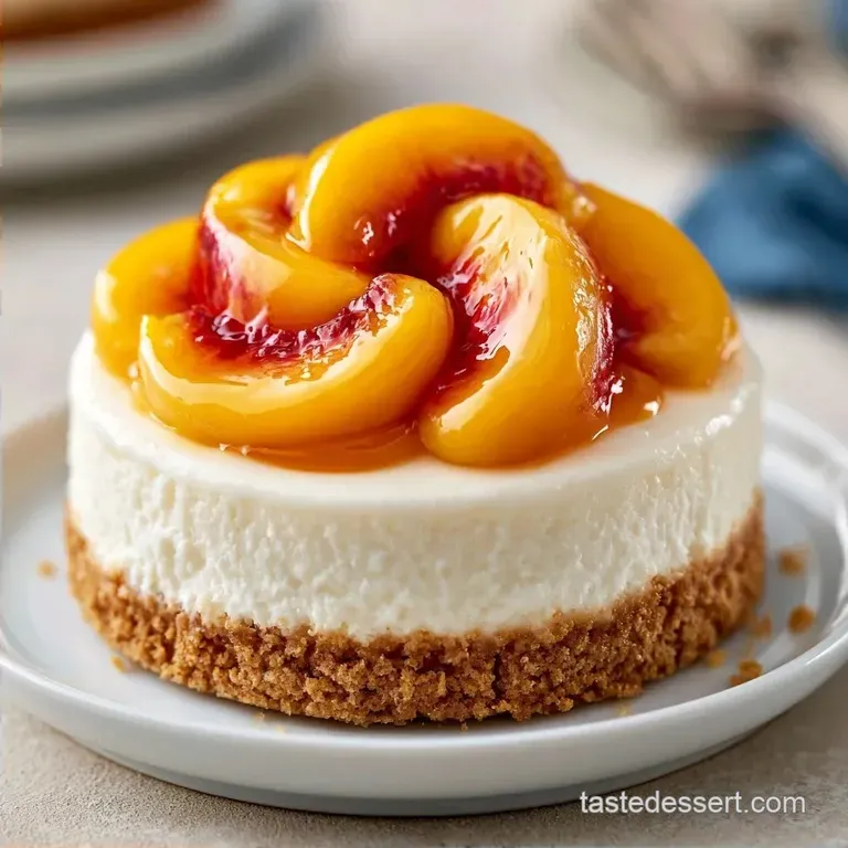 Simple No Bake Peach Dessert with Cream Cheese
