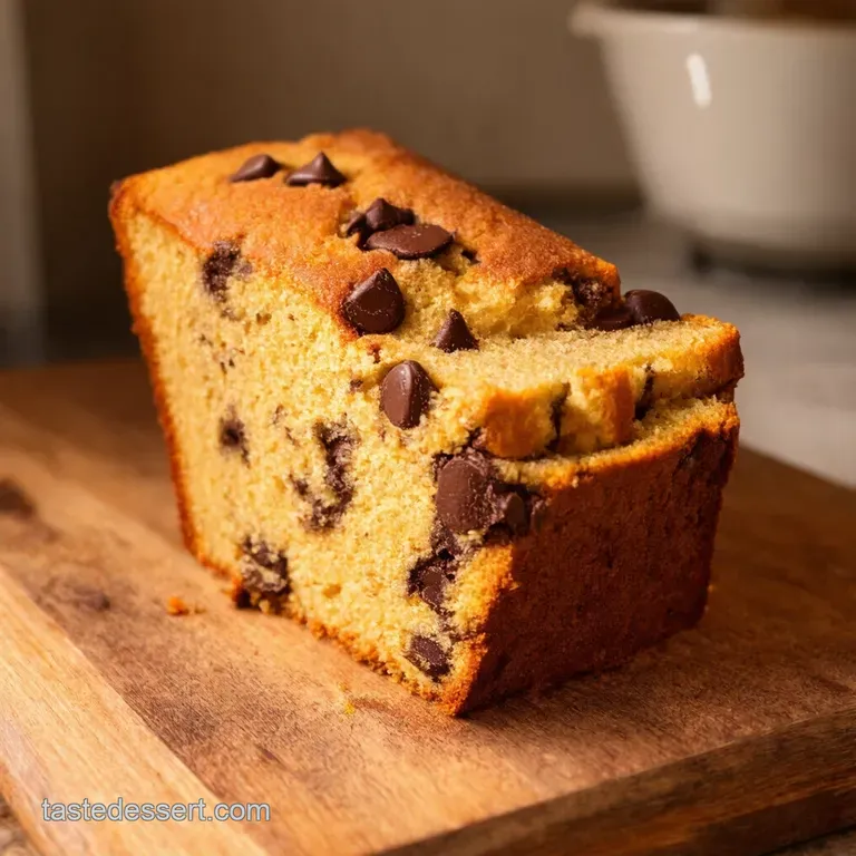 Simply Irresistible Chocolate Chip Pound Cake presentation