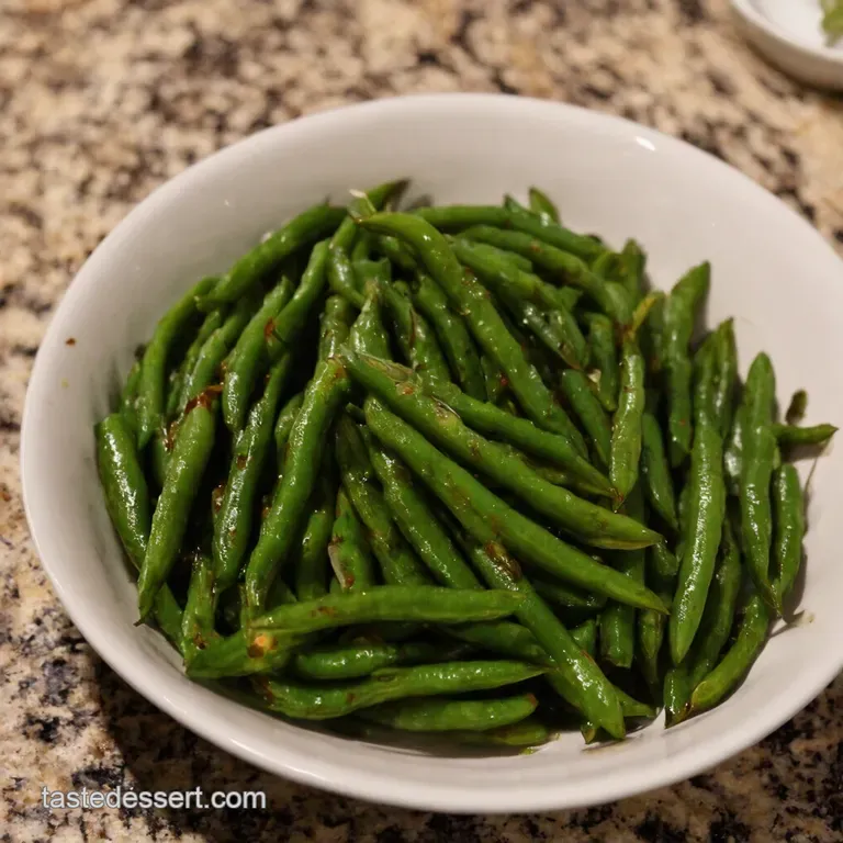 Simply Scrumptious Roasted Green Beans presentation