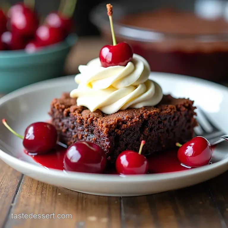 Sinfully Simple Chocolate Cherry Dump Cake