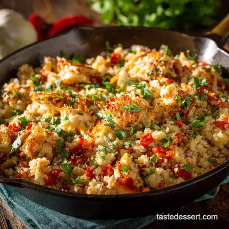 Skillet Cauliflower Arroz Con Pollo: the Speedy One-Pan Low Carb Dinner presentation