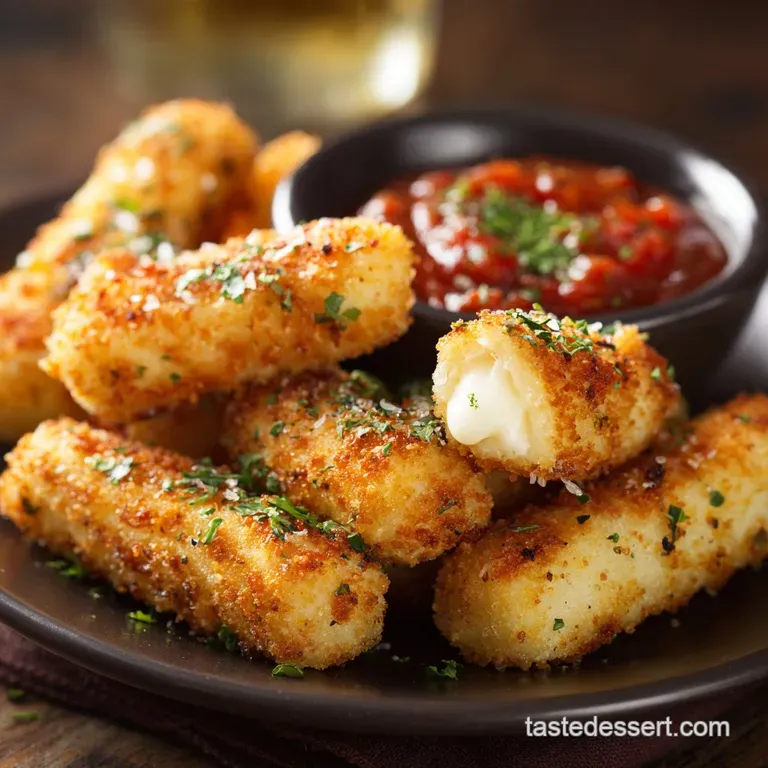 Skinny Baked Mozzarella Sticks: Guilt-Free Golden presentation