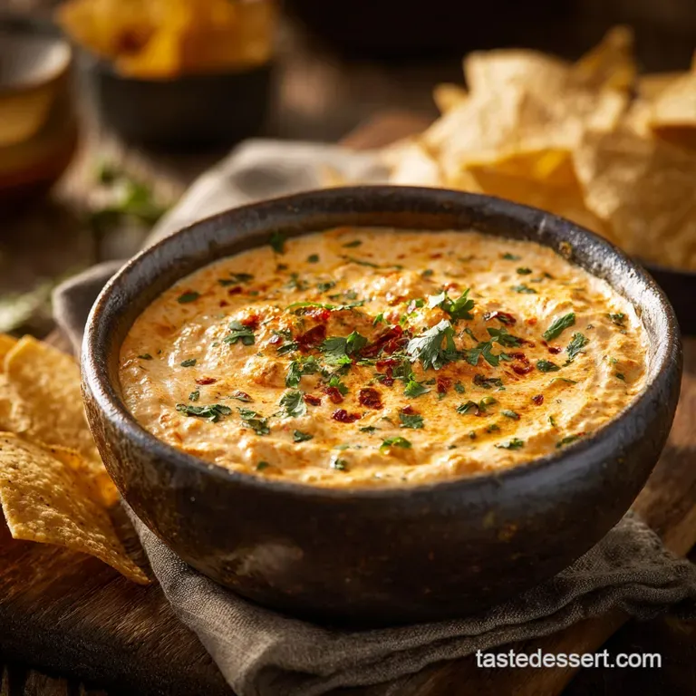 Skinny Queso Dip: Guilt-Free Golden Goodness in 25 Minutes presentation