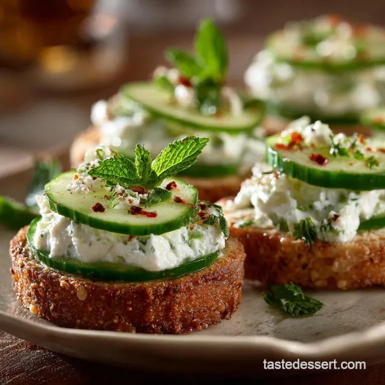 Skinny Appetizer Recipes: Easy Whipped Feta Cucumber Bites