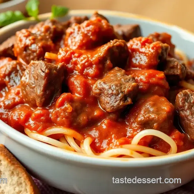 Slow Cooker Beef with Rich Tomato Sauce