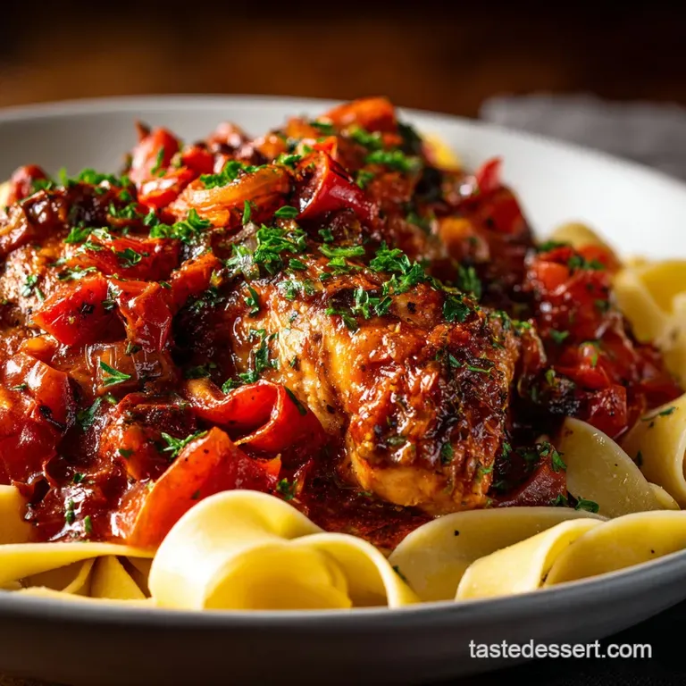 Slow Cooker Chicken Cacciatore: Your Effortless Italian Feast presentation