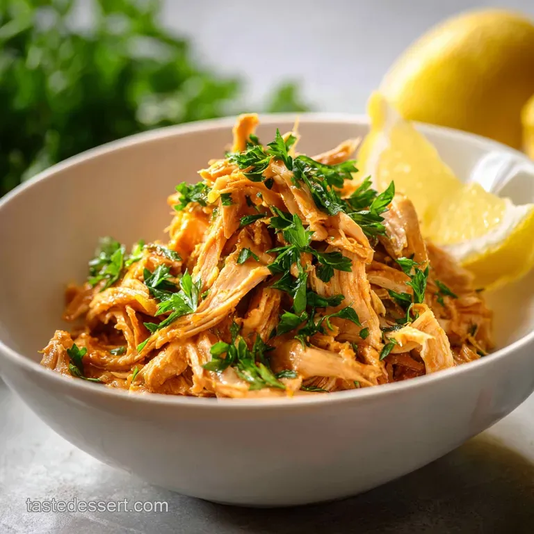 Spiced shredded chicken wrapped in warm pita bread with crisp red onions and a drizzle of white garlic sauce.