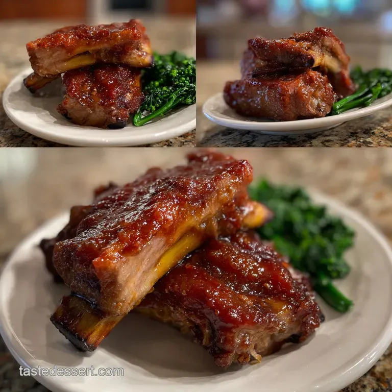 Tender Tasty Slow Cooker Ribs Falloffthebone presentation