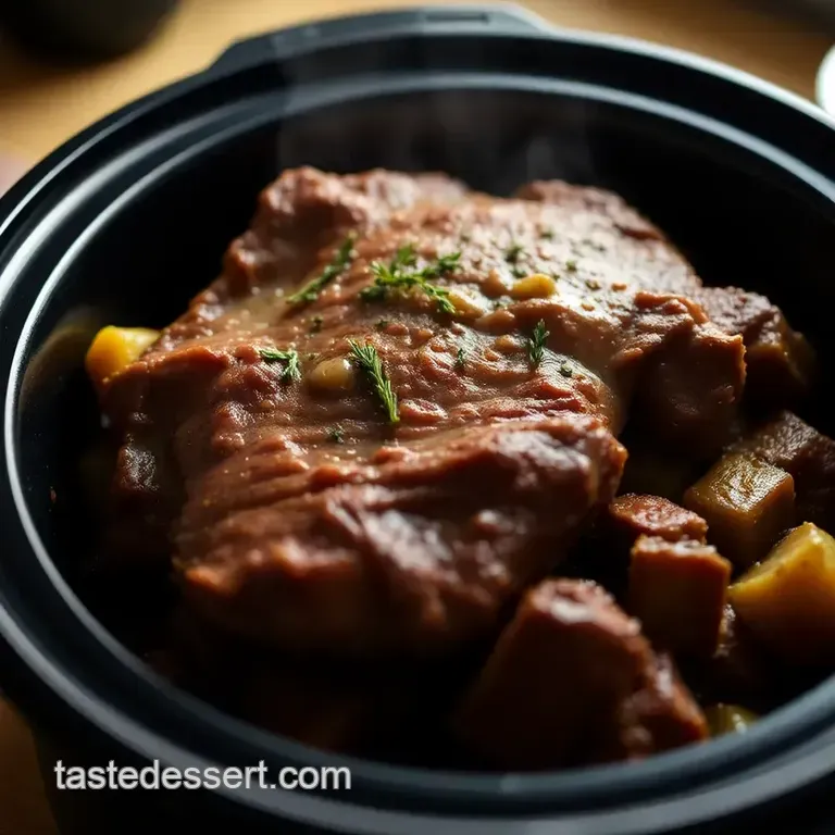 Slow Cooker London Broil: Pub Grub Perfection presentation